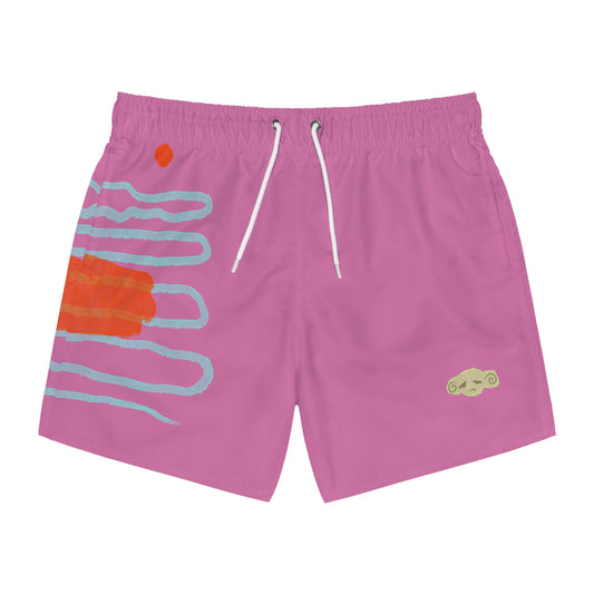 Cute Sad Lettuce Beach Sunset Swim Trunks